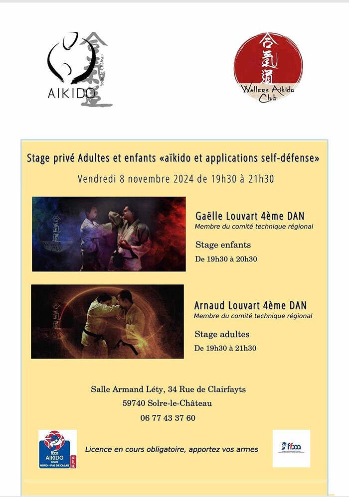 Affiche – Stage Louvart – Solre-le-Château – 8 novembre 2024